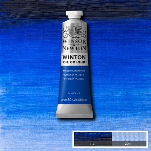 رنگ روغن وینزور - # 263 - 🔷 French Ultramarine (آبی اولترامارین فرانسوی) - رنگ روغن سری 1 وینتون  - 37 میلی لیتر