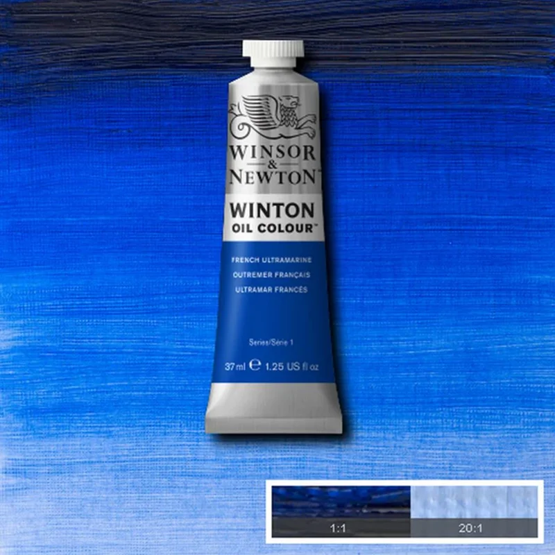 رنگ روغن وینزور - # 263 - 🔷 French Ultramarine (آبی اولترامارین فرانسوی) - رنگ روغن سری 1 وینتون  - 37 میلی لیتر