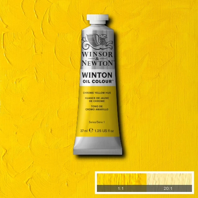 رنگ روغن وینزور - #109- 🍋 Cadmium Yellow Hue (روشن  هیو)  -  رنگ روغن سری 1 وینتون وینزور -37 میلی لیتر