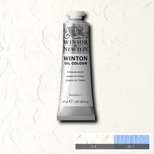 رنگ روغن وینزور - #644 - ⚪ Titanium White (سفید تیتانیوم) - رنگ روغن سری 1 وینتون  - 37 میلی لیتر