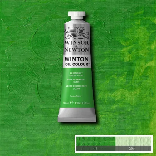 رنگ روغن وینزور - #145 - 🟢 Chrome Green Hue (سبز کروم هیو)  - رنگ روغن سری 1 وینتون وینزور - 37 میلی لیتر