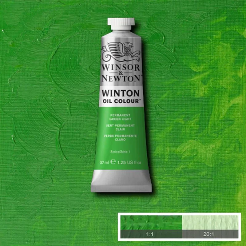 رنگ روغن وینزور - #145 - 🟢 Chrome Green Hue (سبز کروم هیو)  - رنگ روغن سری 1 وینتون وینزور - 37 میلی لیتر