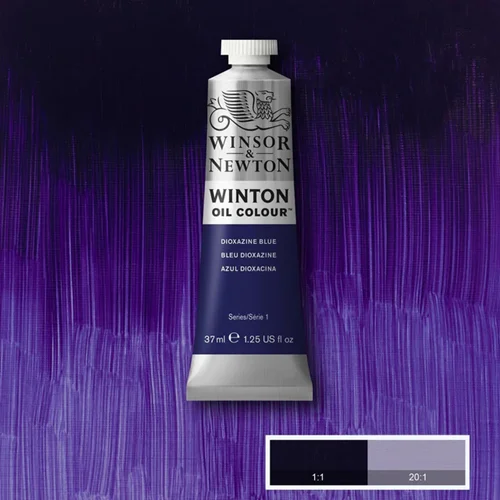 رنگ روغن وینزور - #406 - 💙 Dioxazine Blue (آبی دیاکسازین) - رنگ روغن سری 1 وینتون  - 37 میلی لیتر