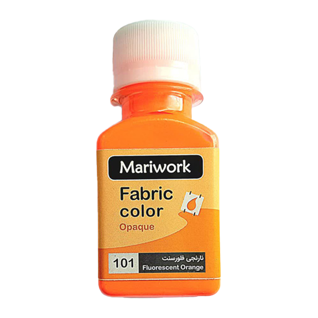 🧡 رنگ پارچه ماری ورک(Mariwork) - نارنجی فلورسنت 101 -Fluorescent Orange -   میلی 60